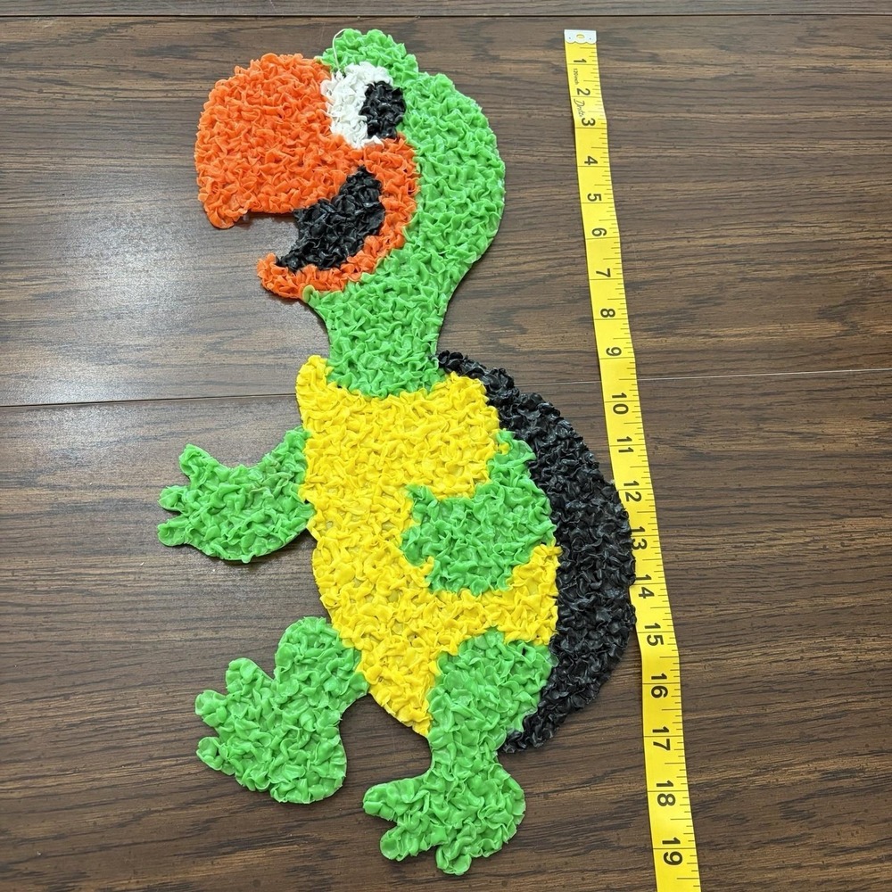Vintage Melted Plastic Popcorn Turtle Wall Hanging Decor - Picture 8 of 11